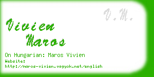 vivien maros business card